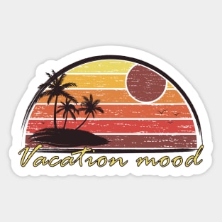 Vintage tropical vacation mood in orange Sticker